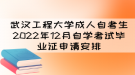 武漢工程大學(xué)成人自考生2022年12月自學(xué)考試畢業(yè)證申請安排