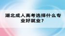 湖北成人高考選擇什么專(zhuān)業(yè)好就業(yè)？