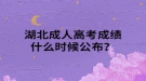 湖北成人高考成績(jī)什么時(shí)候公布？