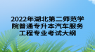 2022年湖北第二師范學(xué)院普通專升本汽車服務(wù)工程專業(yè)考試大綱