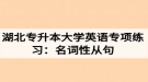 湖北專升本大學(xué)英語(yǔ)歷年真題專項(xiàng)練習(xí)：名詞性從句