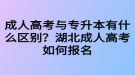 成人高考與專升本有什么區(qū)別？湖北成人高考如何報(bào)名