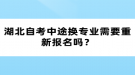 湖北自考中途換專業(yè)需要重新報(bào)名嗎？