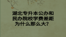 湖北專升本公辦和民辦院校學(xué)費(fèi)差距為什么那么大？