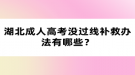 湖北成人高考沒過線補(bǔ)救辦法有哪些？