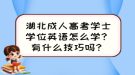 湖北成人高考學(xué)士學(xué)位英語(yǔ)怎么學(xué)？有什么技巧嗎？