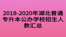 2018-2020年湖北普通專(zhuān)升本公辦學(xué)校招生人數(shù)匯總