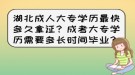 湖北成人大專學歷最快多久拿證？成考大專學歷需要多長時間畢業(yè)？