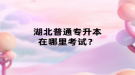 湖北普通專升本在哪里考試？