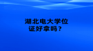 湖北電大學(xué)位證好拿嗎？