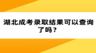 湖北成考錄取結(jié)果可以查詢了嗎？