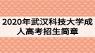 2020年武漢科技大學成人高考招生簡章