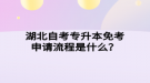 湖北自考專升本免考申請(qǐng)流程是什么？