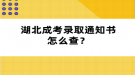 湖北成考錄取通知書(shū)怎么查？