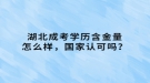 湖北成考學歷含金量怎么樣，國家認可嗎？