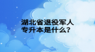 湖北省退役軍人專升本是什么？