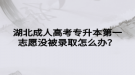 湖北成人高考專升本第一志愿沒被錄取怎么辦？