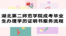 湖北第二師范學(xué)院成考畢業(yè)生辦理學(xué)歷證明書(shū)服務(wù)流程?