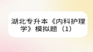 湖北專升本《內(nèi)科護(hù)理學(xué)》模擬題（1）