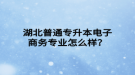 湖北普通專升本電子商務(wù)專業(yè)怎么樣？