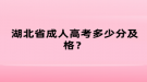 湖北省成人高考多少分及格？