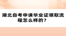 湖北自考申請(qǐng)畢業(yè)證領(lǐng)取流程怎么樣的？