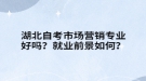 湖北自考市場營銷專業(yè)好嗎？就業(yè)前景如何？
