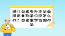 湖北自考專升本畢業(yè)沒有拿到學位證怎么辦？自考拿學位的辦法