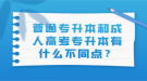 普通專升本和成人高考專升本有什么不同點(diǎn)？