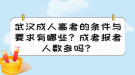 武漢成人高考的條件與要求有哪些？成考報(bào)考人數(shù)多嗎？