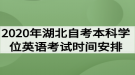 2020年湖北自考本科學(xué)位英語考試時間安排通知