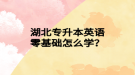 湖北專升本英語零基礎(chǔ)怎么學(xué)？