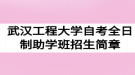 2020年武漢工程大學自考全日制助學班招生簡章