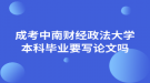 成考中南財經(jīng)政法大學本科畢業(yè)要寫論文嗎