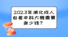 2023年湖北成人自考本科大概需要多少錢？