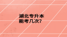 湖北專升本能考幾次？