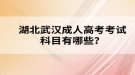 湖北武漢成人高考考試科目有哪些？