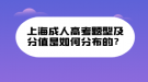 上海成人高考題型及分值是如何分布的？