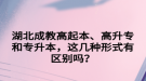 湖北成教高起本、高升專和專升本，這幾種形式有區(qū)別嗎？