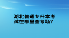 湖北普通專升本考試在哪里查考場？