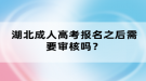 湖北成人高考報名之后需要審核嗎？