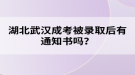 湖北武漢成考被錄取后有通知書嗎？