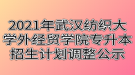 2021年武漢紡織大學外經(jīng)貿(mào)學院專升本招生計劃調(diào)整公示