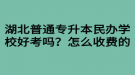 湖北普通專升本民辦學校好考嗎？怎么收費的