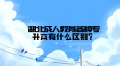 湖北成人教育各種專升本有什么區(qū)別？