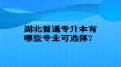 湖北普通專升本有哪些專業(yè)可選擇？