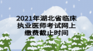 2021年湖北省臨床執(zhí)業(yè)醫(yī)師考試網(wǎng)上繳費(fèi)截止時(shí)間