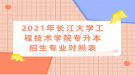 2021年武漢工程大學(xué)郵電與信息工程學(xué)院專升本招生專業(yè)對照表