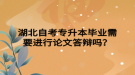 湖北自考專升本畢業(yè)需要進(jìn)行論文答辯嗎？