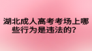 湖北成人高考考場上哪些行為是違法的？